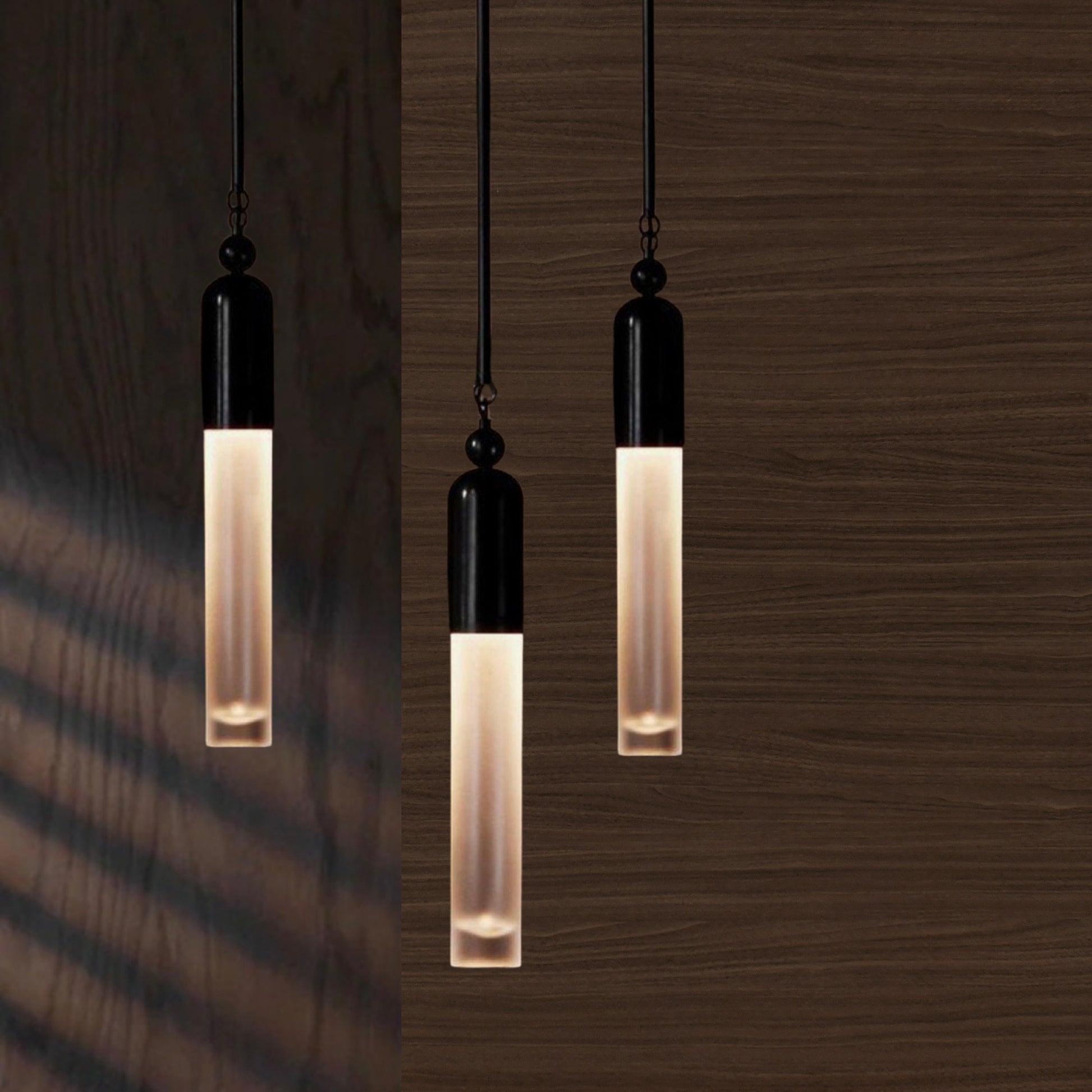 TASSEL One Pendant - Glass Tube Wall Light - Modern Brass Light - Cylinder Glass Pendant - Frosted Glass Pendant - Modern Pendant light