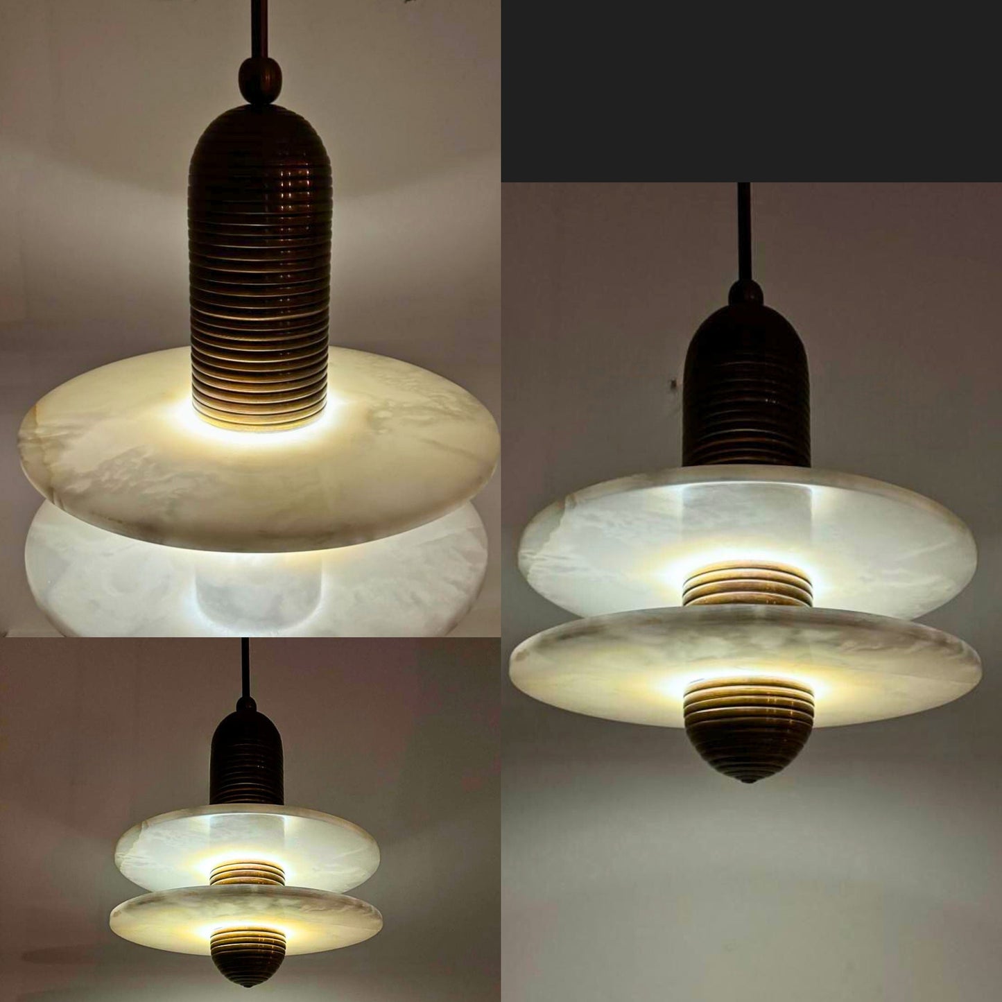 Median one Pendant - Median 1 Ceiling Light - Alabaster Ceiling Light - Modern Pendant Light - Marble Brass Light Fixture - Ceiling Fixture