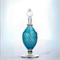 Vintage Mouth Blown Egyptain Glass Perfume Bottle Hand Painted 7.75'' Blue Color Frigrance home and office decorations