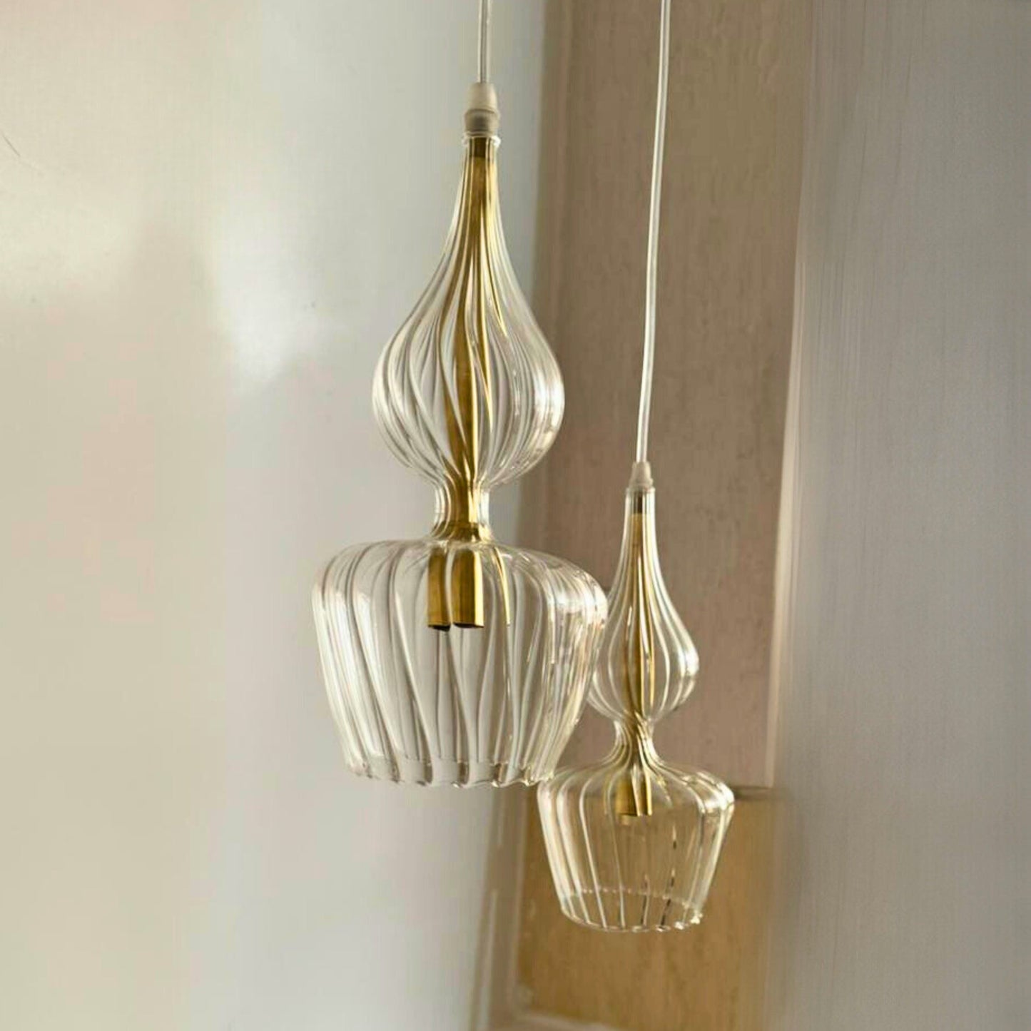 Modern Hand-Made Chandelier Industrial Glass Blown Pendent Light, Ceiling Fixture, Home Deco, Light Fixture, Brass Fixtures