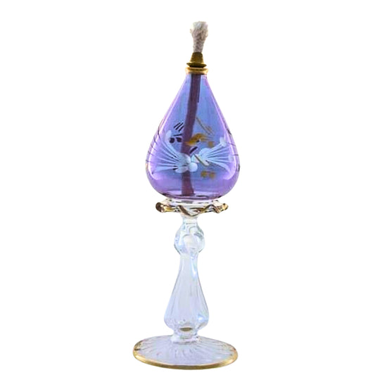 Oil Lamp Lantern - Hand Made Multicolor Oil Lamp - Oil Lamps for Indoor Use with Fire Control Knob - Kerosene Lamps - Glass Lantern